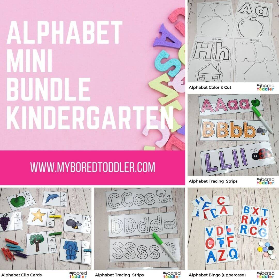 alphabet mini bundle kindergarten cover image my bored toddler